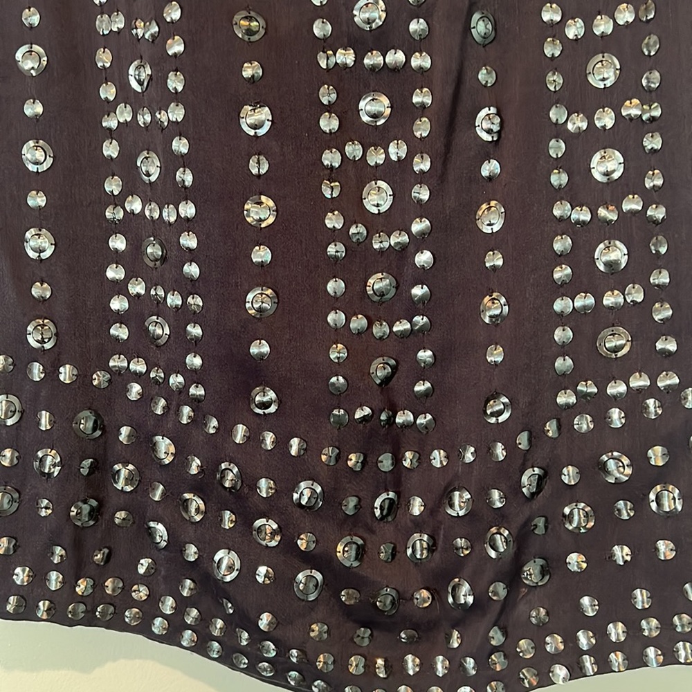 🎉 French Connection size 2 grey with sequins tank mini dress 🎉 - Picture 2 of 12